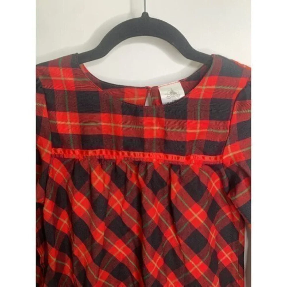 Disney Minnie Mouse Holiday‎ Plaid Nightshirt for Girls Dress Sz 7/8 - Picture 5 of 10